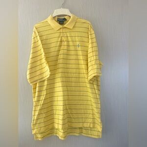 Ralph Lauren Yellow and Black Striped Polo Shirt